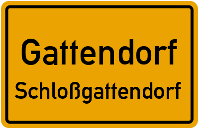 Ortsschild Gattendorf Schloßgattendorf