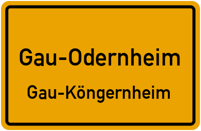 Ortsschild Gau-Odernheim Gau-Köngernheim