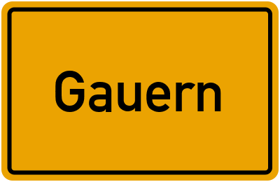 Ortsschild von Gemeinde Gauern in Thüringen