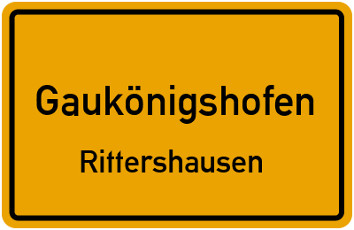 Straßenverzeichnis Gaukönigshofen Rittershausen