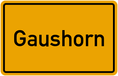 Ortsschild von Gemeinde Gaushorn in Schleswig-Holstein