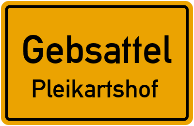 Straßenverzeichnis Gebsattel Pleikartshof