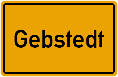 Ortsschild von Gemeinde Gebstedt in Thüringen