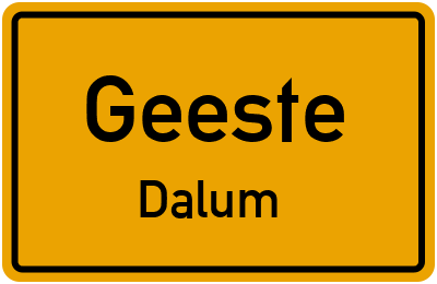 Straßenverzeichnis Geeste Dalum