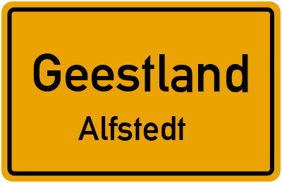 Straßenverzeichnis Geestland Alfstedt