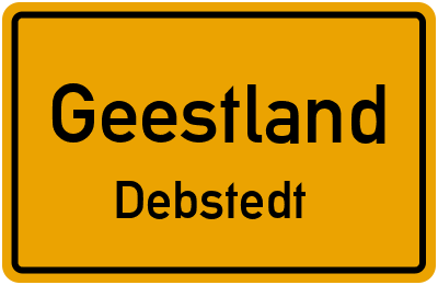 Straßenverzeichnis Geestland Debstedt