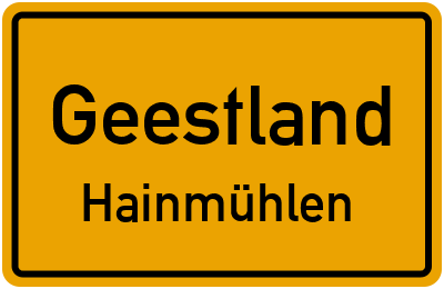 Straßenverzeichnis Geestland Hainmühlen