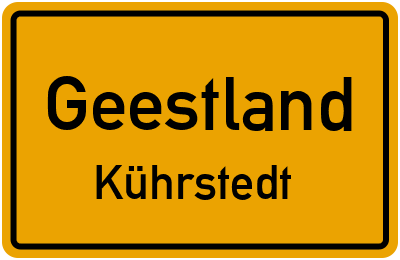 Ortsschild Geestland Kührstedt