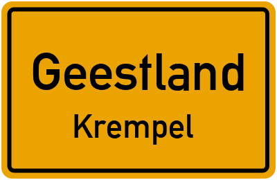Straßenverzeichnis Geestland Krempel