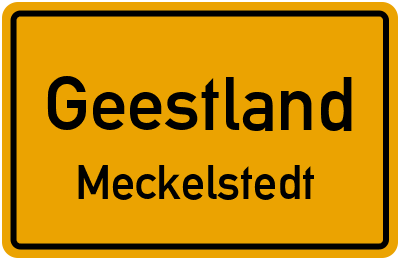 Straßenverzeichnis Geestland Meckelstedt