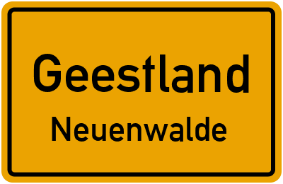 Ortsschild Geestland Neuenwalde