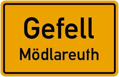 Ortsschild Gefell Mödlareuth