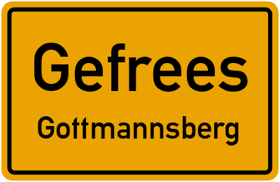 Ortsschild Gefrees Gottmannsberg