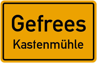 Straßenverzeichnis Gefrees Kastenmühle