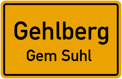 Straßenverzeichnis Gehlberg Gem Suhl