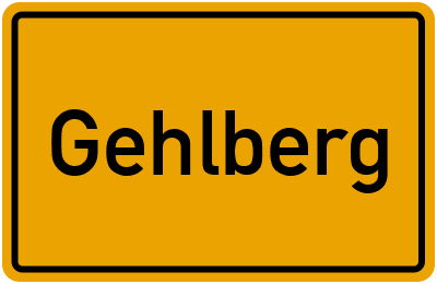 Ortsschild von Gemeinde Gehlberg in Thüringen