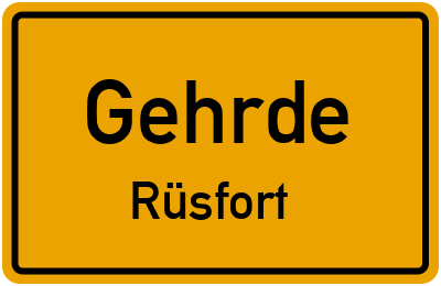 Straßenverzeichnis Gehrde Rüsfort
