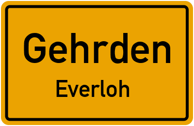 Straßenverzeichnis Gehrden Everloh