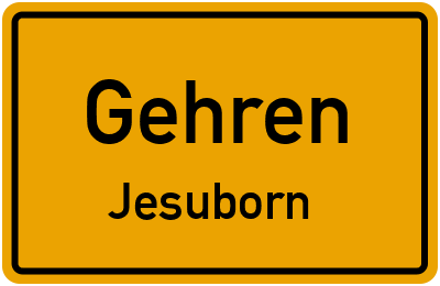 Straßenverzeichnis Gehren Jesuborn