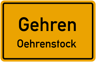 Straßenverzeichnis Gehren Oehrenstock