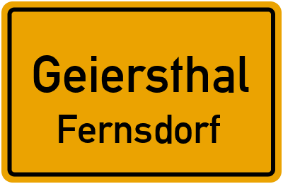 Straßenverzeichnis Geiersthal Fernsdorf