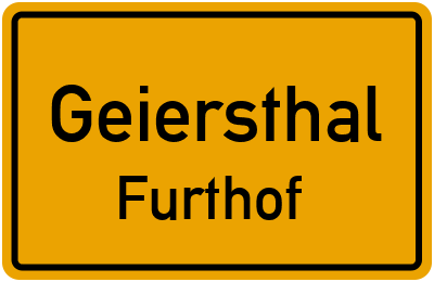 Ortsschild Geiersthal Furthof