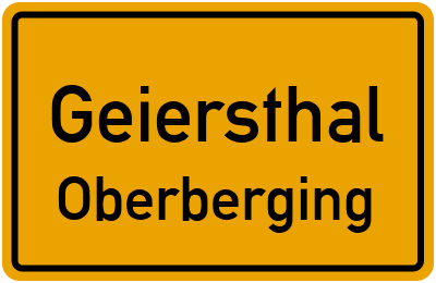 Ortsschild Geiersthal Oberberging
