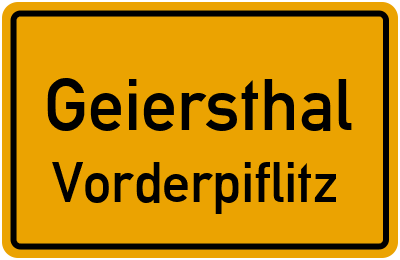 Ortsschild Geiersthal Vorderpiflitz