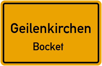 Ortsschild Geilenkirchen Bocket