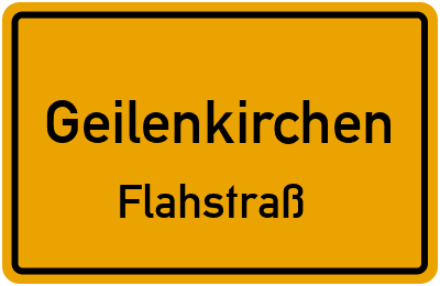 Ortsschild Geilenkirchen Flahstraß