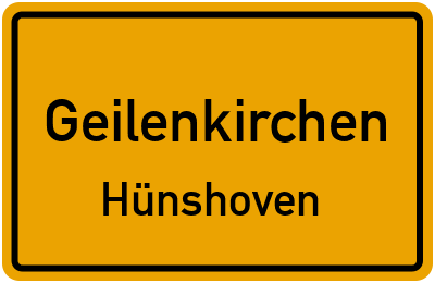 Ortsschild Geilenkirchen Hünshoven