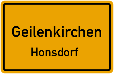 Straßenverzeichnis Geilenkirchen Honsdorf