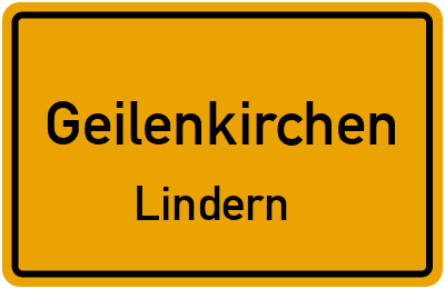 Ortsschild Geilenkirchen Lindern