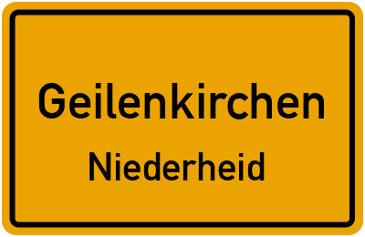 Ortsschild Geilenkirchen Niederheid