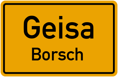Straßenverzeichnis Geisa Borsch