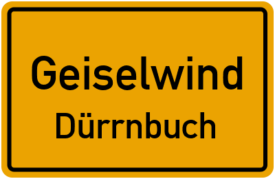 Straßenverzeichnis Geiselwind Dürrnbuch