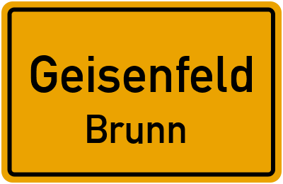 Ortsschild Geisenfeld Brunn