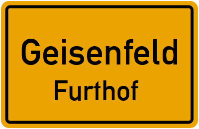 Ortsschild Geisenfeld Furthof