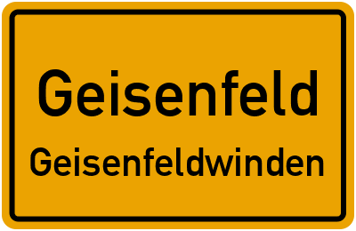 Ortsschild Geisenfeld Geisenfeldwinden