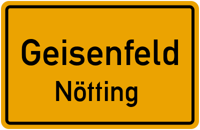 Ortsschild Geisenfeld Nötting