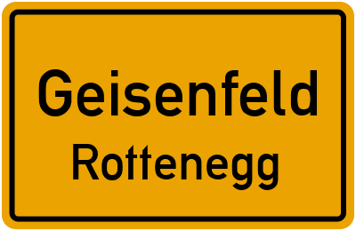 Ortsschild Geisenfeld Rottenegg