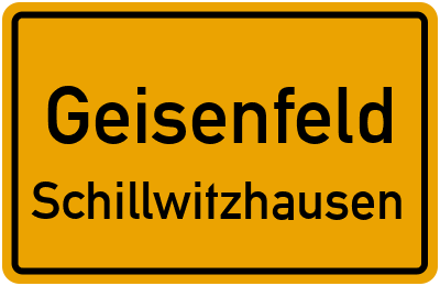 Ortsschild Geisenfeld Schillwitzhausen
