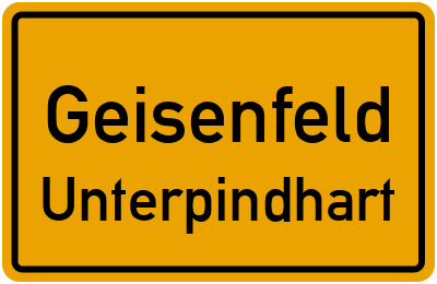 Ortsschild Geisenfeld Unterpindhart