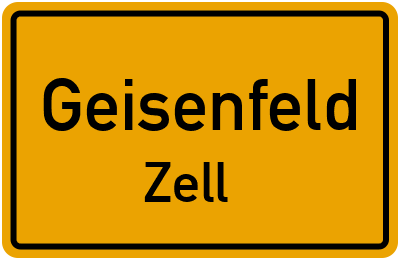 Ortsschild Geisenfeld Zell