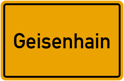 Ortsschild von Gemeinde Geisenhain in Thüringen