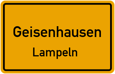Ortsschild Geisenhausen Lampeln