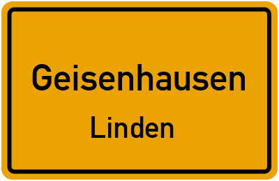 Ortsschild Geisenhausen Linden