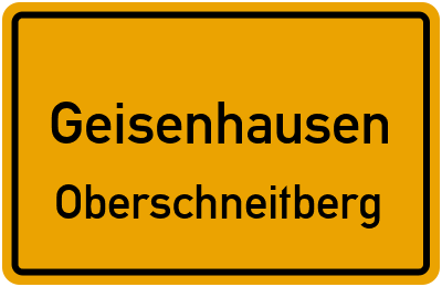 Ortsschild Geisenhausen Oberschneitberg