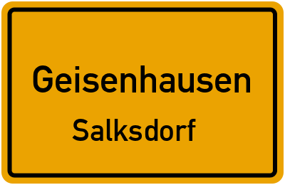 Ortsschild Geisenhausen Salksdorf