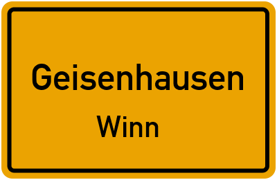 Ortsschild Geisenhausen Winn